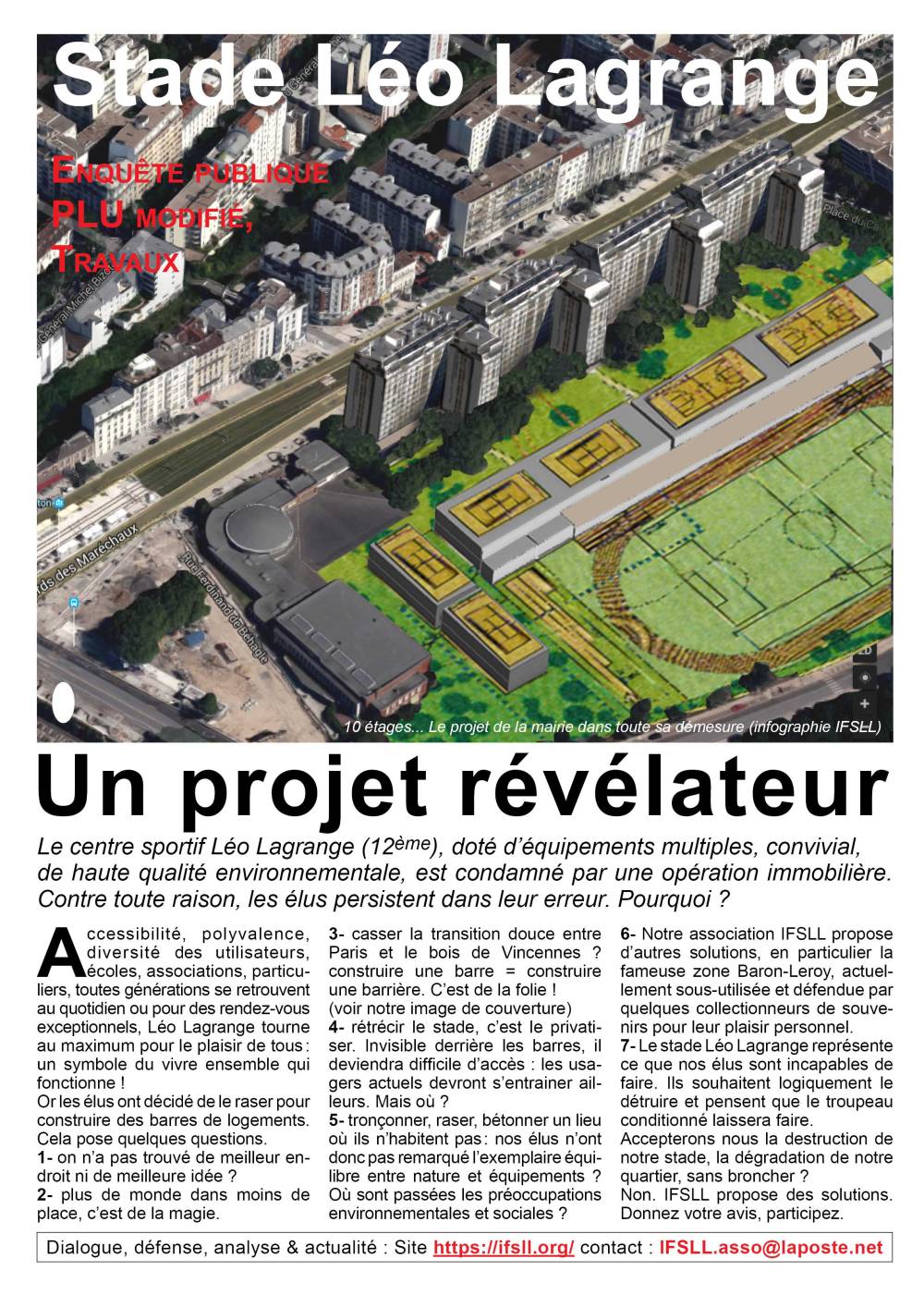 à partir des plans tous mignons de la municipalité, nous avions toutes les données pour présenter une vue réaliste du résultat possible.