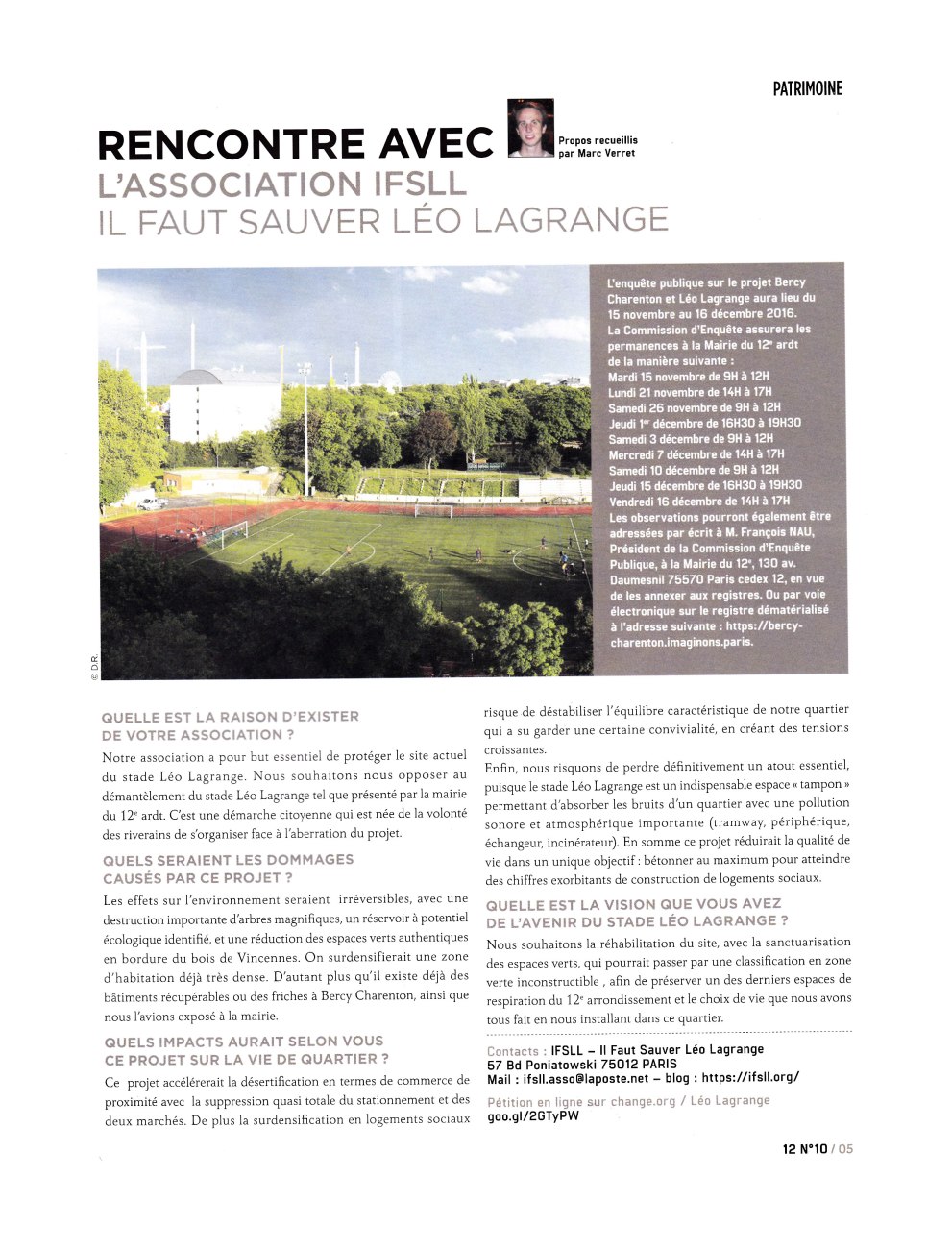 Article sur IFSLL dans 12