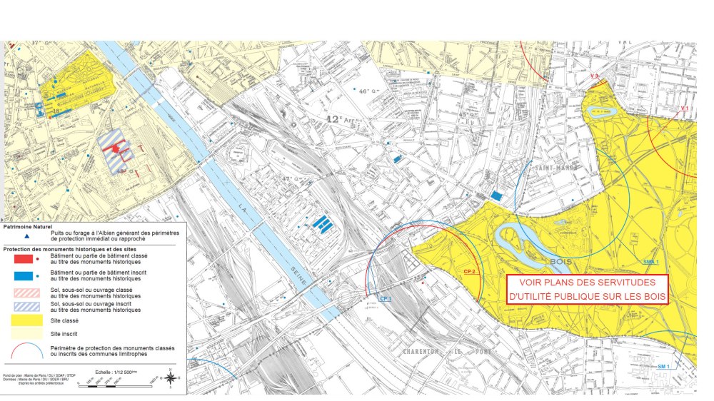 La corne OUEST du Bois de Vincennens est en contact avec la capitale.